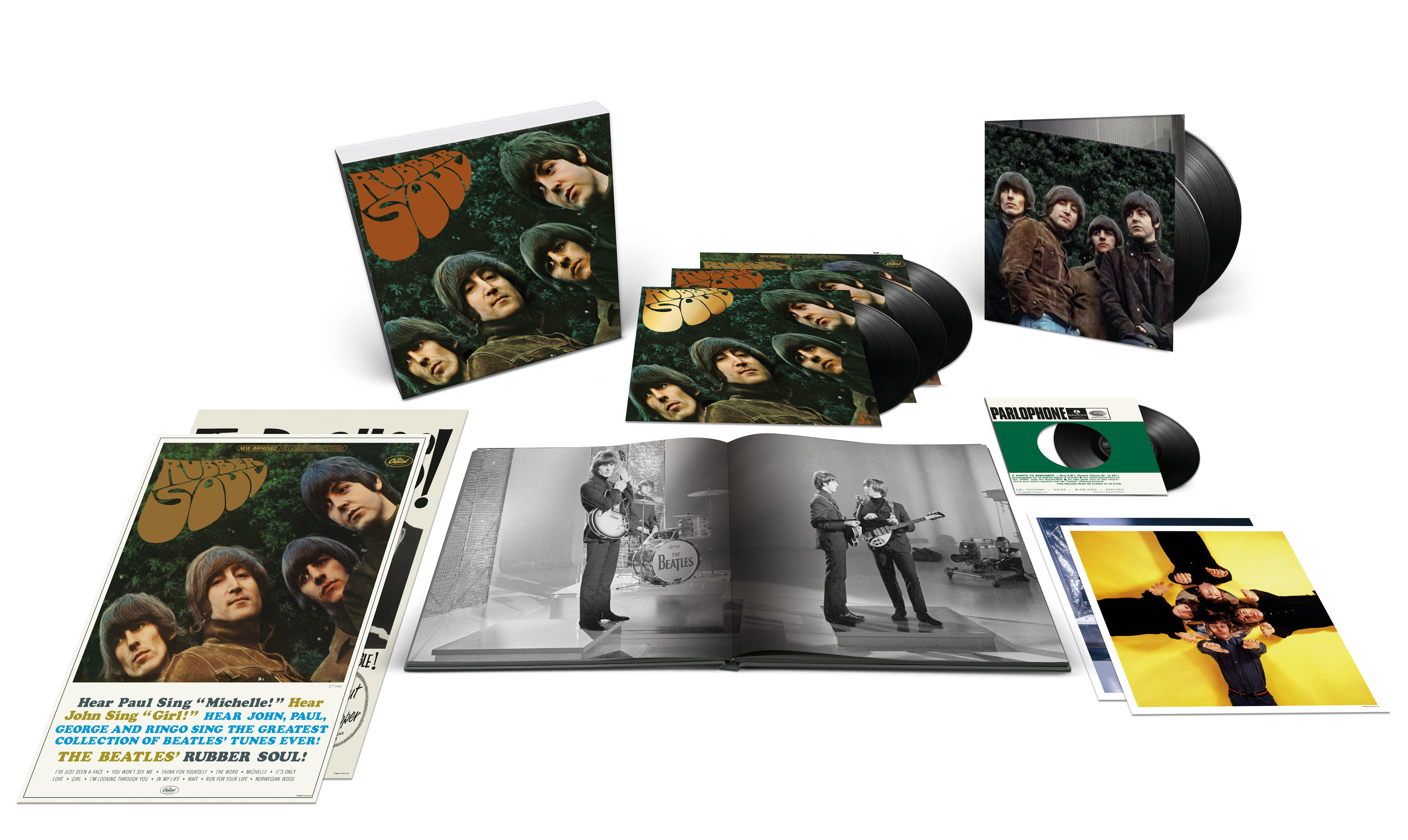 Rubber Soul - Edición Especial Super Deluxe: 5LP + 7 Single Box Set + Posters + Art Cards - Importado