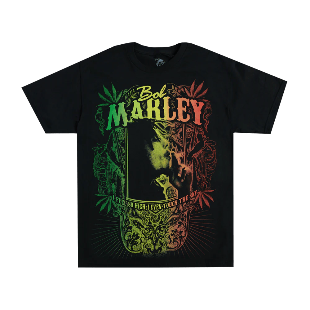 BOB MARLEY - KAYA NOW JUMBO BLACK T-SHIRT -IMPORTADA