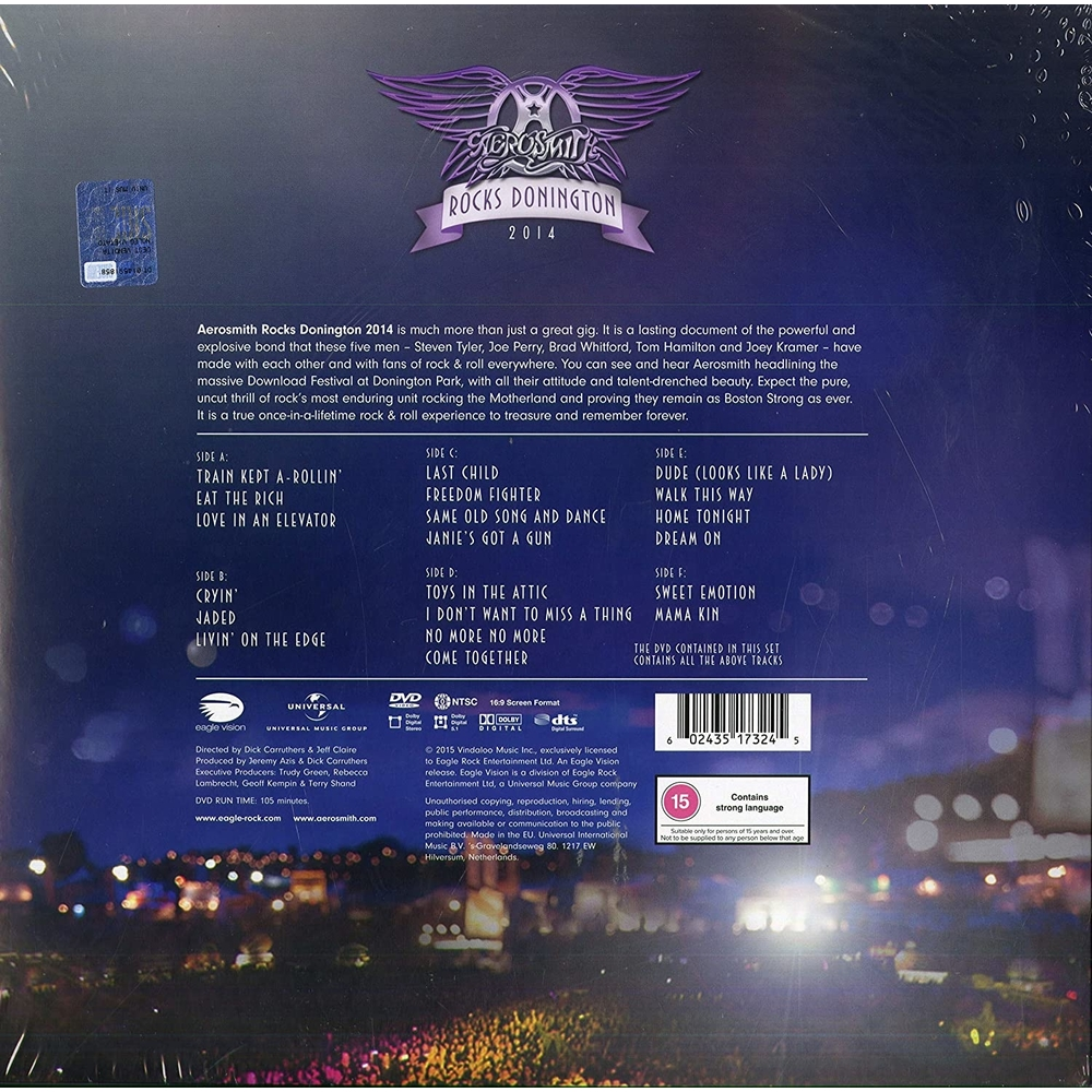 AEROSMITH - ROCKS DONINGTON 2014 - TRES VINILOS - IMPORTADO