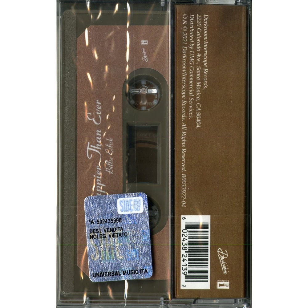 BILLIE EILISH-HAPPIER THAN EVER DARK BROWN-CASSETTE-IMPORTADO