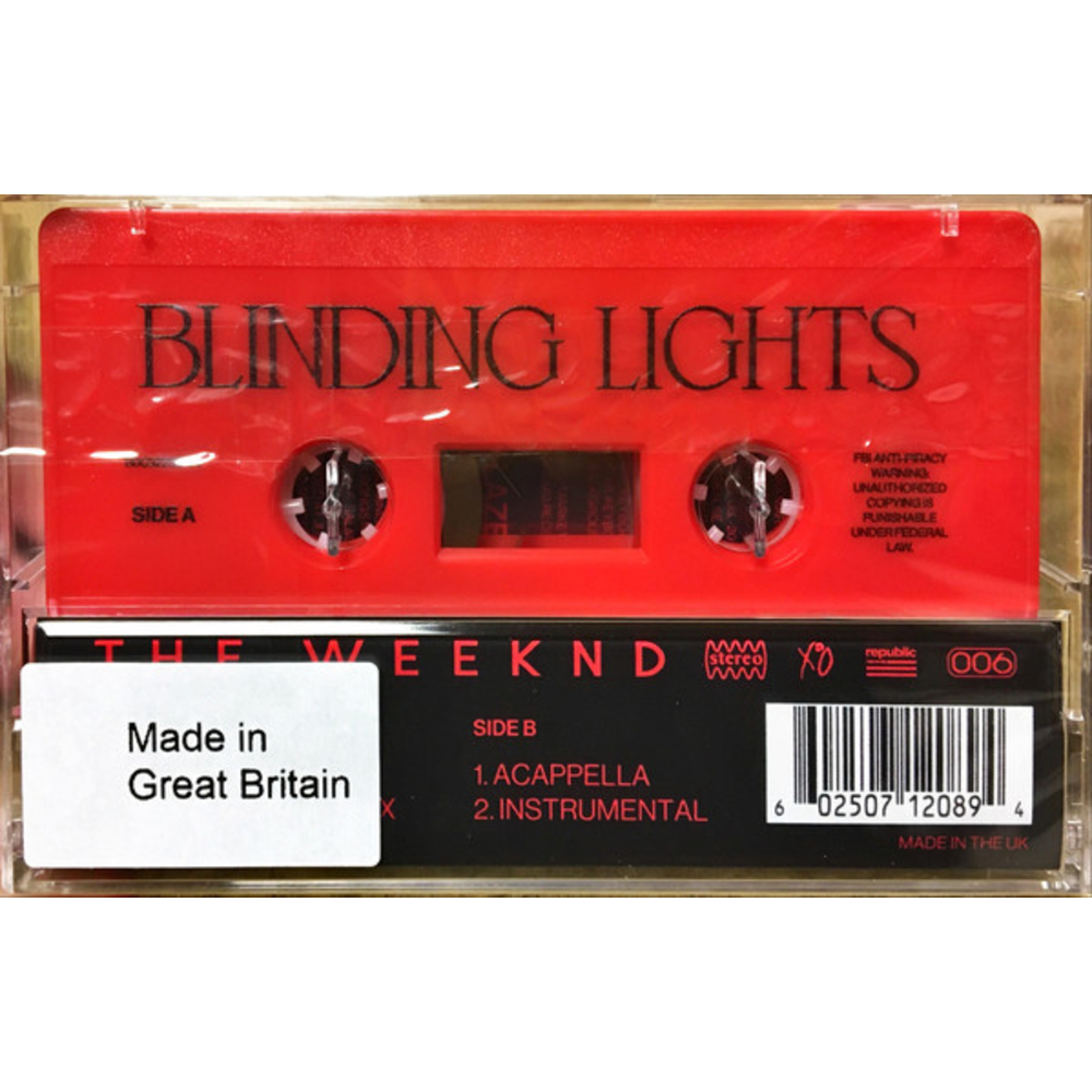 THE WEEKND-BLINDING LIGHTS RED-CASSETTE-IMPORTADO