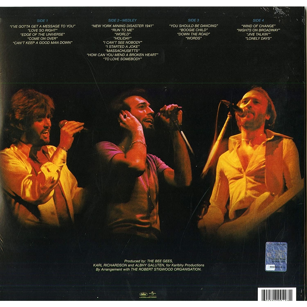 BEE GEES - HERE AT LAST LIVE - DOS VINILOS - IMPORTADO