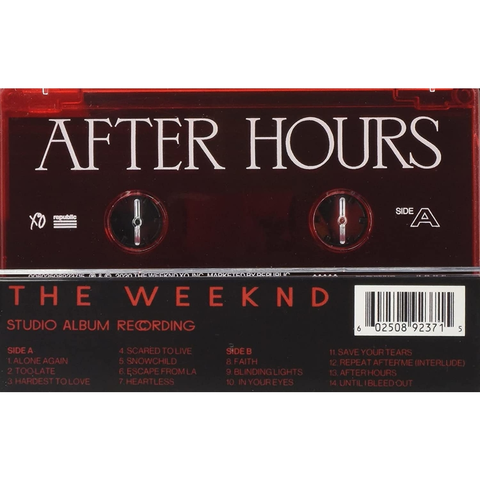 THE WEENKD-AFTER AHOURS RED CLEAR-CASSETTE-IMPORTADO