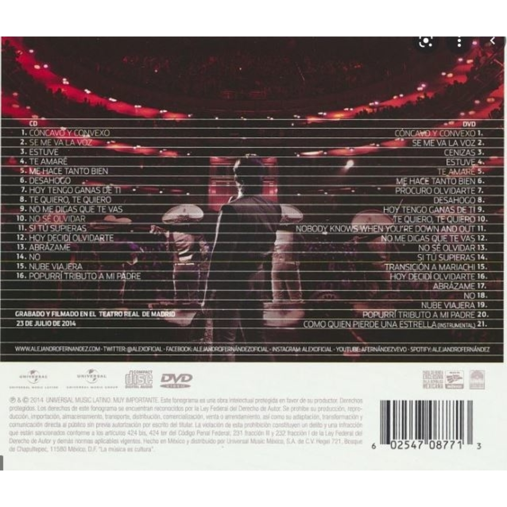 Confidencias Reales Jewel Case- CD+DVD - Importado