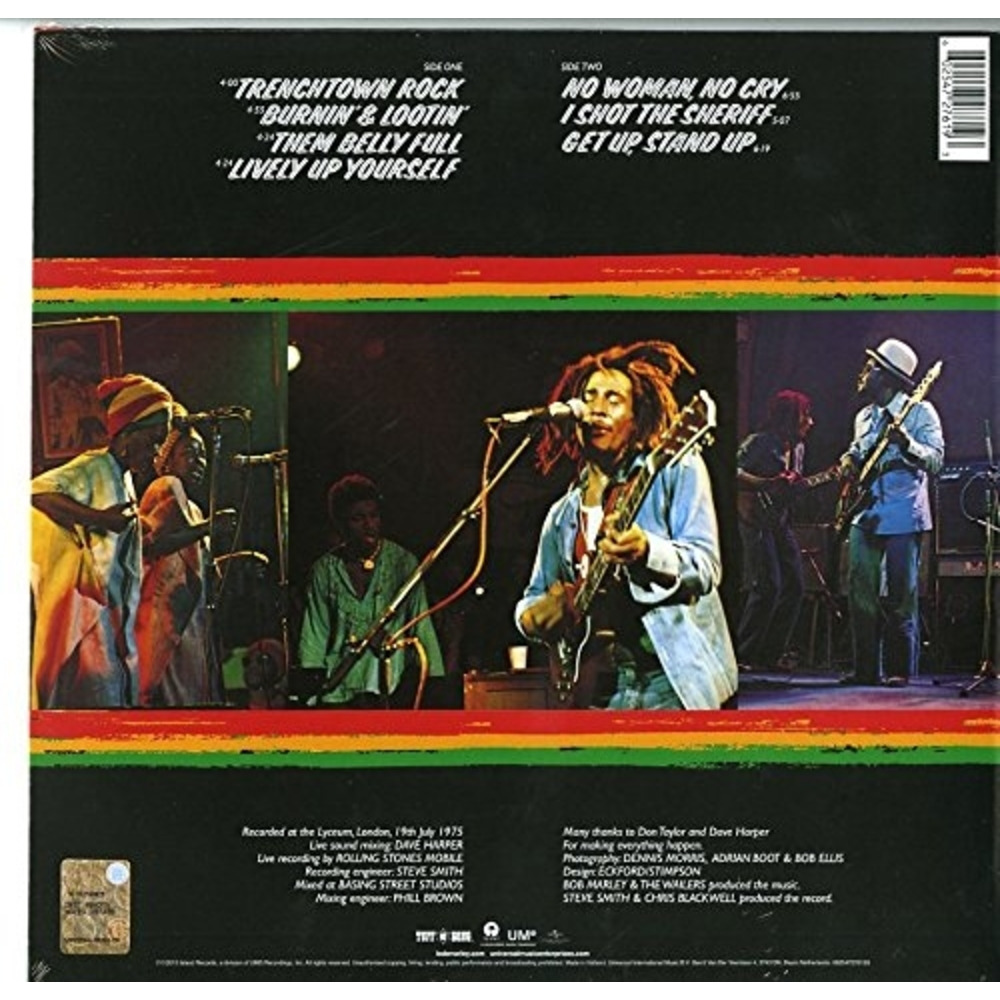 BOB MARLEY-LIVE! [ 2015 LP ]- VINILO-IMPORTADO