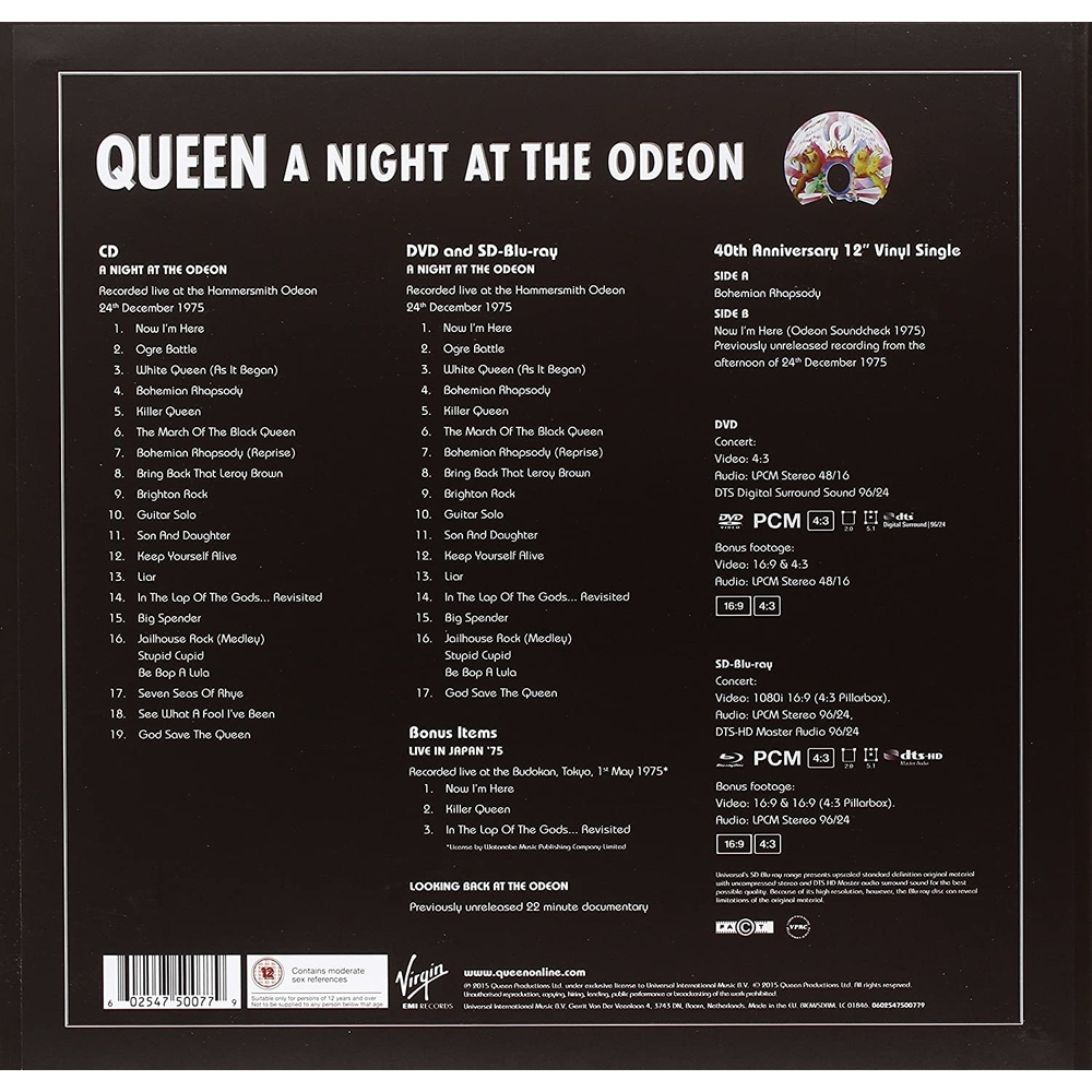 QUEEN-A NIGHT AT THE ODEON-BOX-IMPORTADO