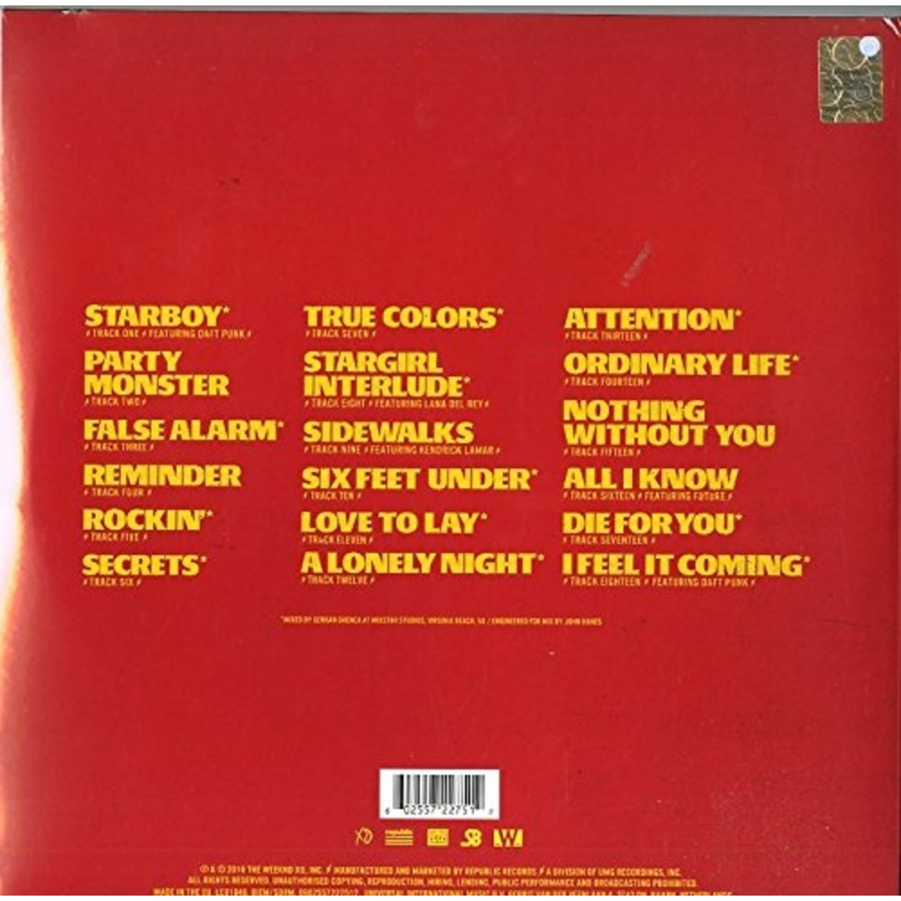 Starboy - Dos Vinilos - Importado