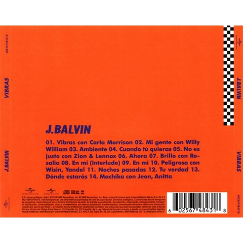 J. BALVIN - VIBRAS - CD - IMPORTADO