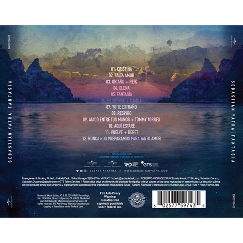 SEBASTIAN YATRA-FANTASIA-CD-IMPORTADO